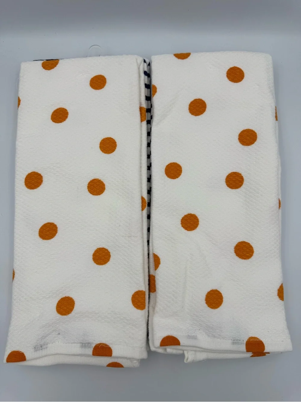 Kate Spade New York Orange Stripe Kitchen Towels Set 4 Citrus Navy White‎